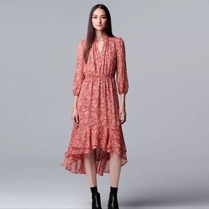 Simply Vera Vera Wang Midi Ruffle Dress Size XXL